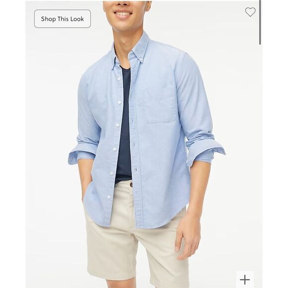 $75 J Crew blue button up performance size Large m3 - Picture 5 of 5